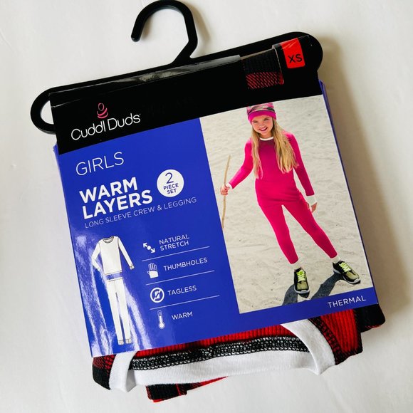 CUDDL DUDS Girls 2 Piece Thermal Set Long Sleeve Crew & Leggings NWT Size XS - Picture 3 of 7